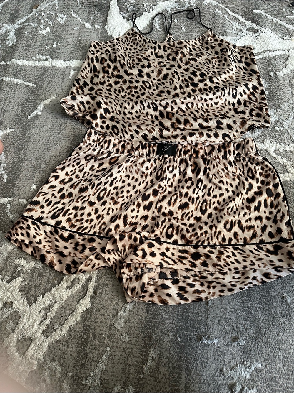 Victoria's Secret Leopard Satin Cami set